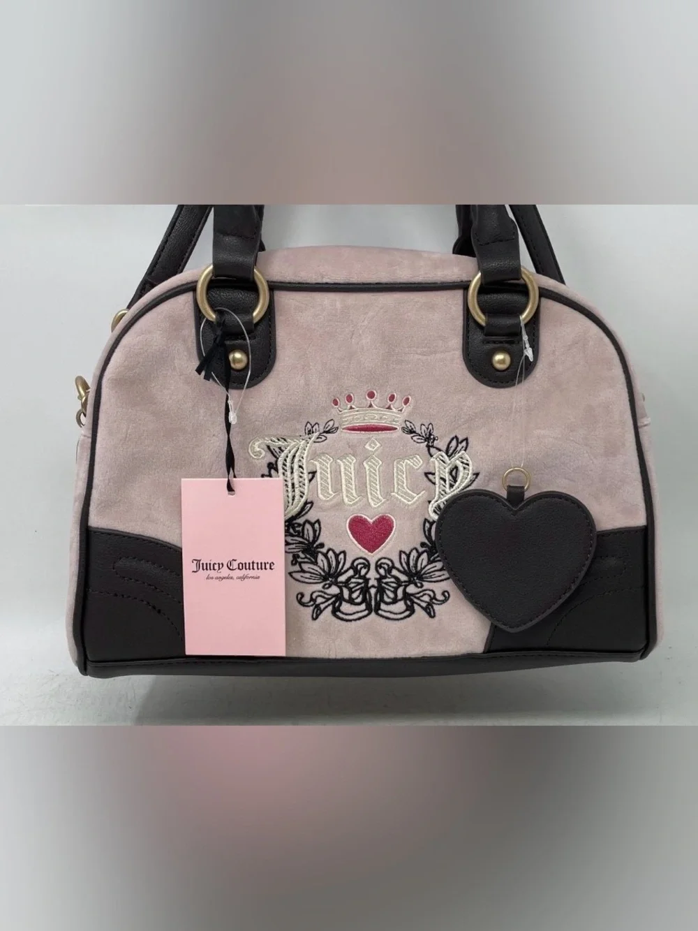 NEW WITH TAGS Juicy Couture Velour Bowler Bag